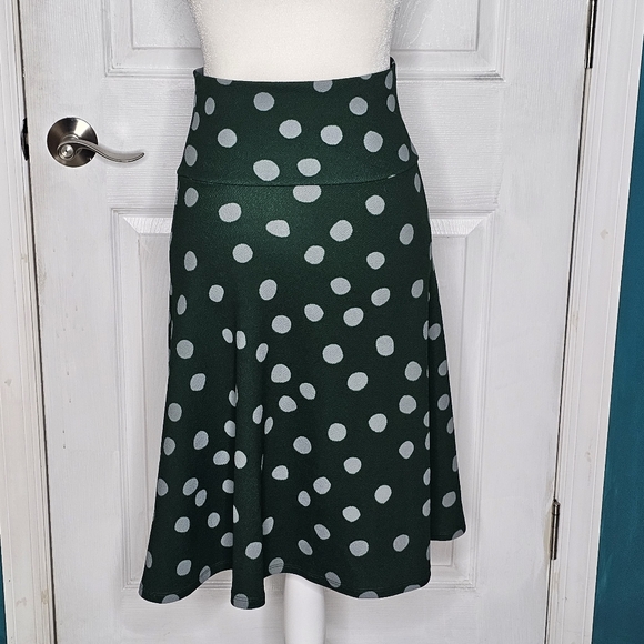 LuLaRoe Dresses & Skirts - Polka Dot A-Line Skirt - Green and Light Blue